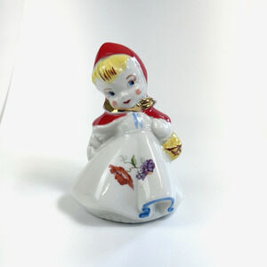 Vintage Little Red Riding Hood Ceramic Salt Pepper Shaker Replacement 5.5" Hull?